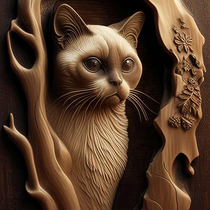 3D model Snowshoe cat (STL)